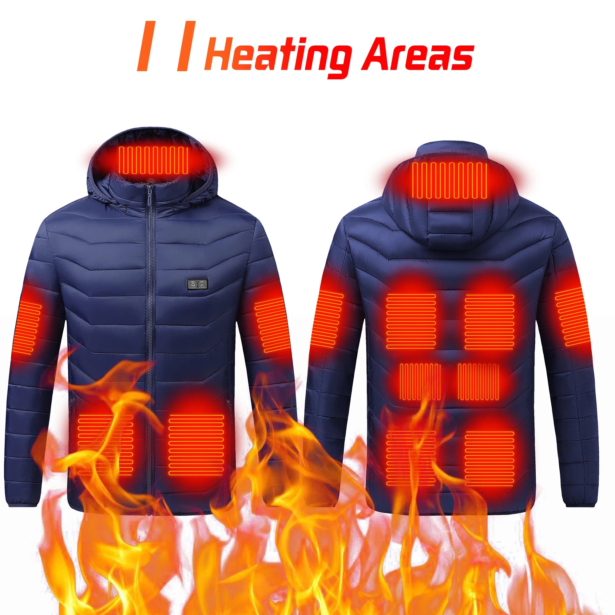 TODWARM Heated Jacket 26 Areas Winter Men's Women's Motorcycle Jacket USB Electric Heating Jacket Heated Vest Moto Thermal Cloth