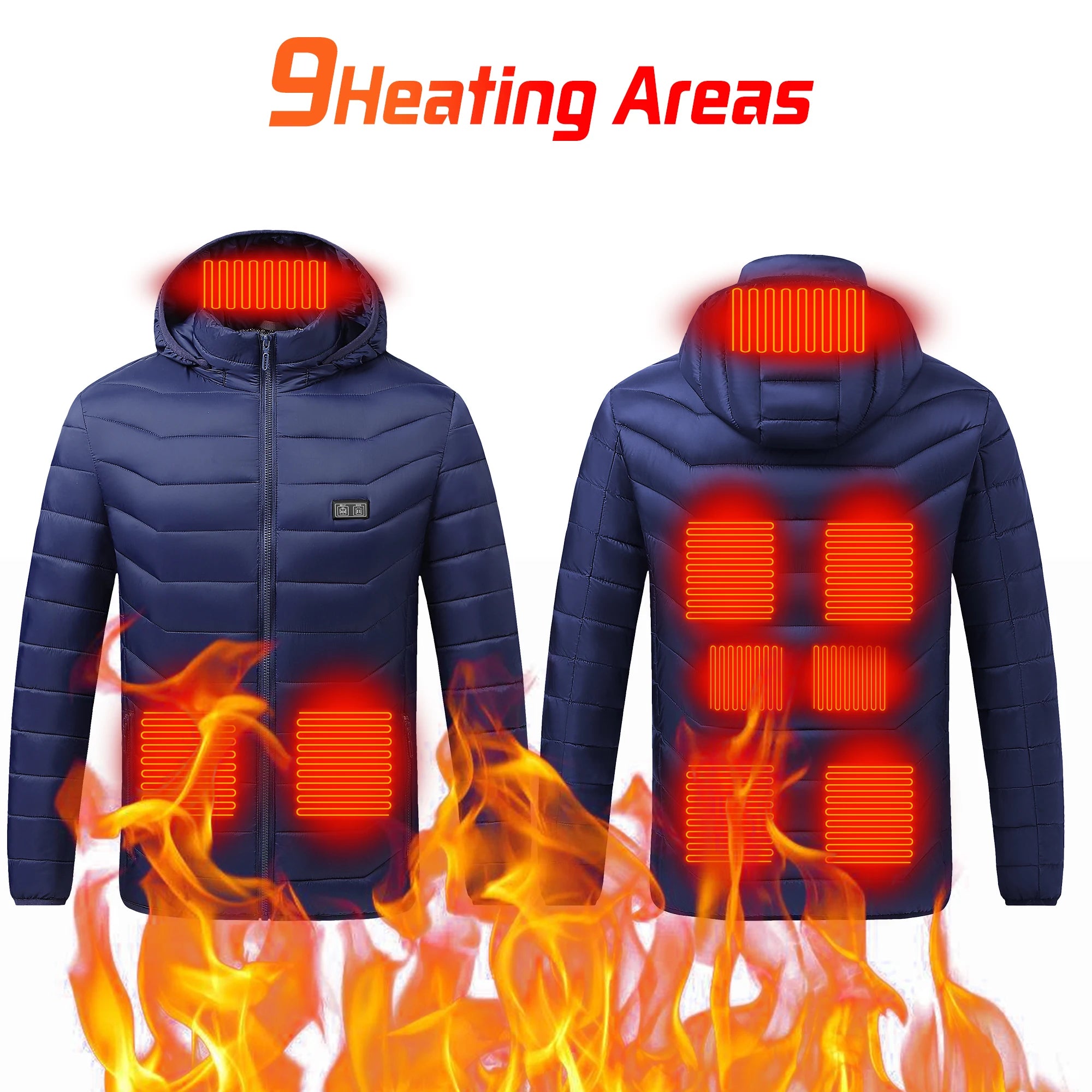 TODWARM Heated Jacket 26 Areas Winter Men's Women's Motorcycle Jacket USB Electric Heating Jacket Heated Vest Moto Thermal Cloth