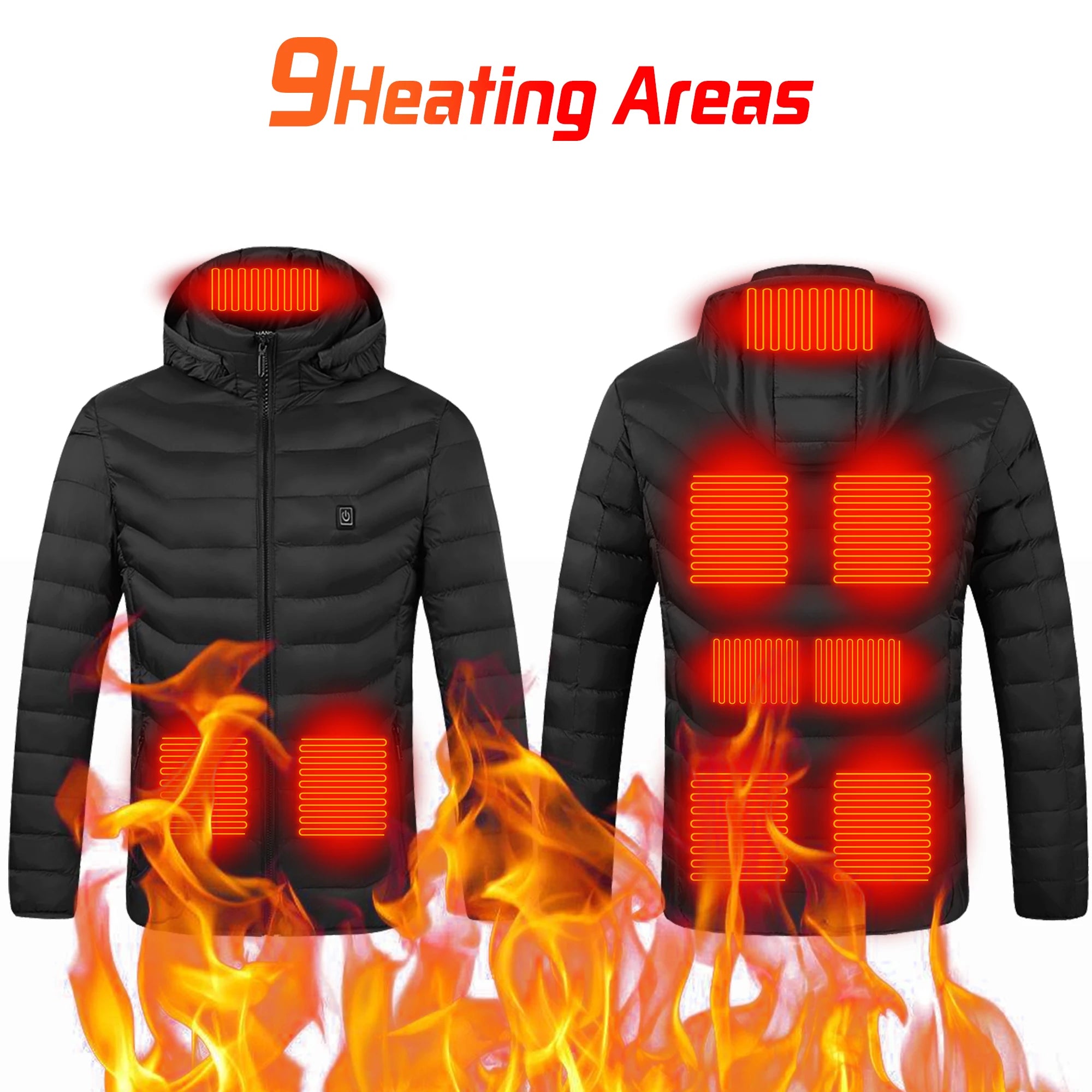 TODWARM Heated Jacket 26 Areas Winter Men's Women's Motorcycle Jacket USB Electric Heating Jacket Heated Vest Moto Thermal Cloth