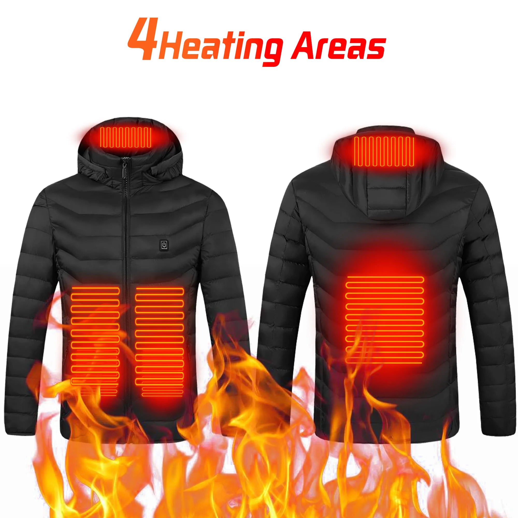 TODWARM Heated Jacket 26 Areas Winter Men's Women's Motorcycle Jacket USB Electric Heating Jacket Heated Vest Moto Thermal Cloth